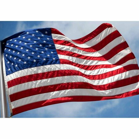 WOWMTN 3x5 ft Embroidered Star American Flag All Weather Outdoor Indoor, 2PK QBU6499